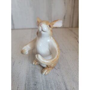 Unique shaped brown bunny ceramic easter home‎ decor